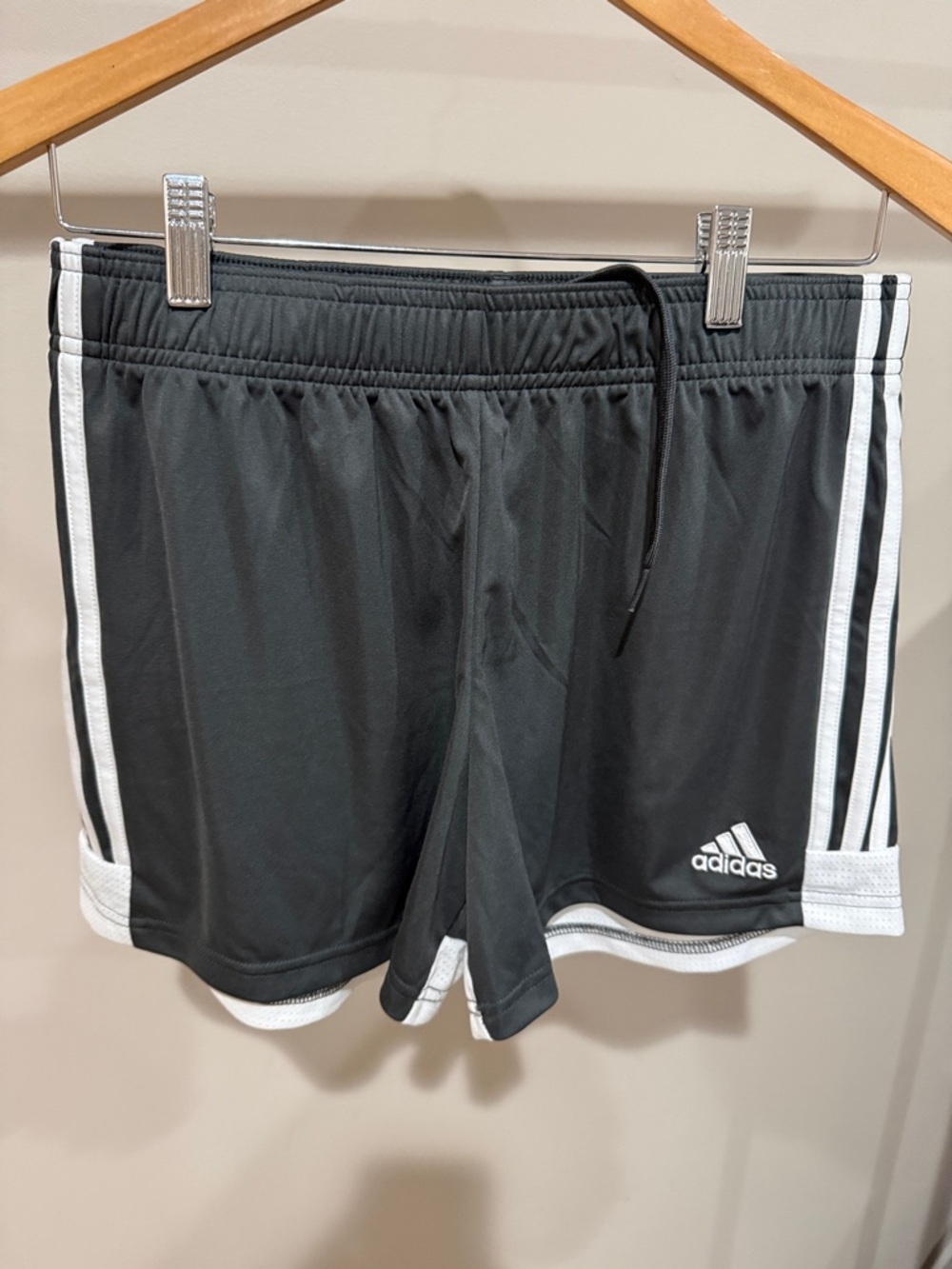 adidas grey and White Athletic Running Shorts